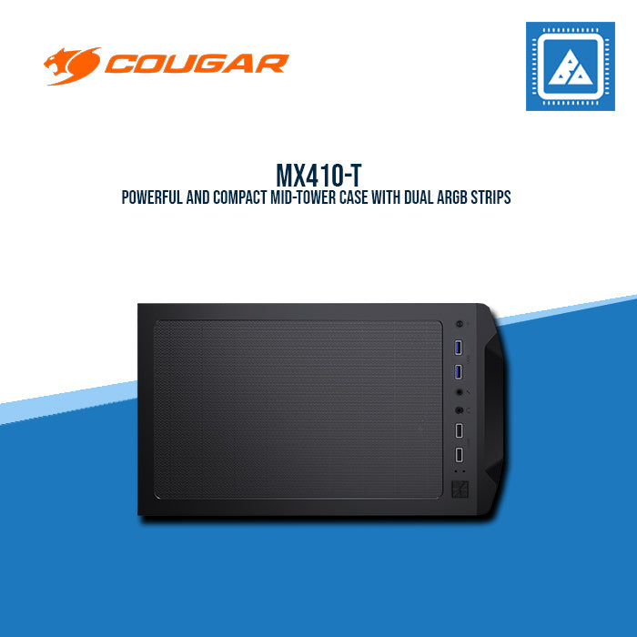 COUGAR CASE MX410-T / MID TOWER / Mini ITX / Micro ATX / ATX MOTHERBOARD TYPE TEMPERED GLASS COUGAR CASE MX410-T / MID TOWER / Mini ITX / Micro ATX / ATX MOTHERBOARD TYPE TEMPERED GLASS